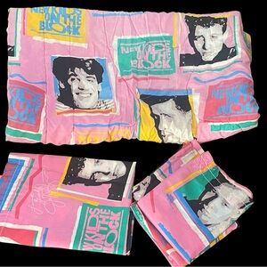 1990 New Kids on the Block NKOTB Full bedspread Curtains